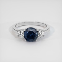 2.14 Ct. Blue Sapphire Ring, 18K White Gold 1