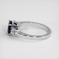 2.14 Ct. Blue Sapphire Ring, 18K White Gold 4