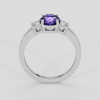1.20 Ct. Bluish Purple Sapphire Ring, 18K White Gold 3