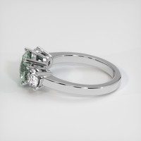 2.30 Ct. Greenish Blue Sapphire Ring, 18K White Gold 4