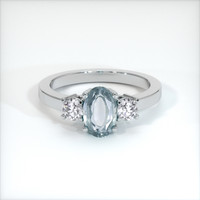 1.13 Ct. Sapphire Ring, 18K White Gold 1