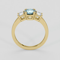 1.18 Ct. Greyish Blue Sapphire Ring, 10K Yellow Gold 3