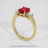2.08 Ct. Ruby Ring, 14K Yellow Gold 2