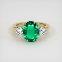 2.29 Ct. Emerald Ring, 18K Yellow Gold 1