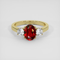 1.67 Ct. Ruby Ring, 18K Yellow Gold 1
