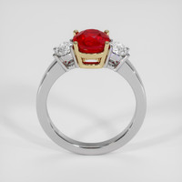 3.00 Ct. Ruby Ring, 14K Yellow & White 3