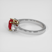 3.00 Ct. Ruby Ring, 14K Yellow & White 4