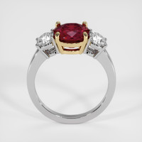 3.14 Ct. Ruby Ring, 18K Yellow & White 3