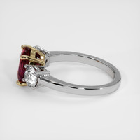3.14 Ct. Ruby Ring, 18K Yellow & White 4