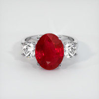 5.03 Ct. Ruby Ring, Platinum 950 1