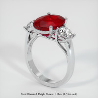 5.03 Ct. Ruby Ring, Platinum 950 2