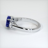 3.29 Ct. Blue Sapphire Ring, 10K White Gold 4