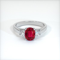 1.62 Ct. Ruby Ring, 10K White Gold 1