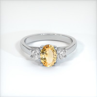 1.10 Ct. Sapphire Ring, 14K White Gold 1