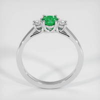 0.37 Ct. Emerald Ring, 18K White Gold 3