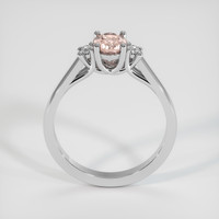 0.79 Ct. Peach Sapphire Ring, 18K White Gold 3