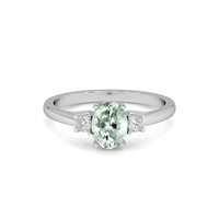 0.99 Ct. Sapphire Ring, 18K White Gold 1