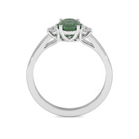 0.99 Ct. Sapphire Ring, 18K White Gold 3