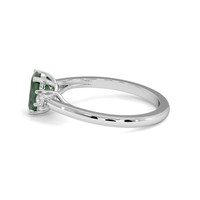 0.99 Ct. Sapphire Ring, 18K White Gold 4