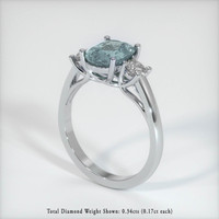 1.24 Ct. Sapphire Ring, 18K White Gold 2