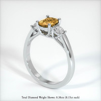 1.10 Ct. Sapphire Ring, 18K White Gold 2