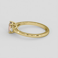 0.79 Ct. Peach Sapphire Ring, 10K Yellow Gold 4