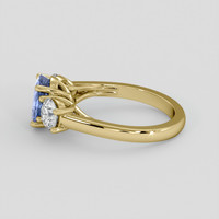 2.61 Ct. Blue Sapphire Ring, 10K Yellow Gold 4