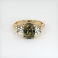 2.09 Ct. Color Change Sapphire Ring, 14K Yellow Gold 1