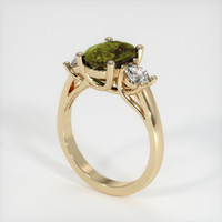2.09 Ct. Color Change Sapphire Ring, 14K Yellow Gold 3