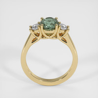 2.93 Ct. Green Sapphire Ring, 14K Yellow Gold 3