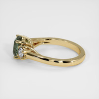 2.93 Ct. Green Sapphire Ring, 14K Yellow Gold 4