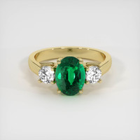 1.62 Ct. Emerald Ring, 18K Yellow Gold 1