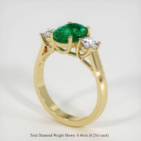 1.62 Ct. Emerald Ring, 18K Yellow Gold 2