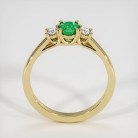 0.37 Ct. Emerald Ring, 18K Yellow Gold 3