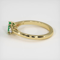 0.37 Ct. Emerald Ring, 18K Yellow Gold 4