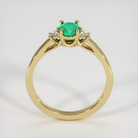 0.57 Ct. Emerald Ring, 18K Yellow Gold 3