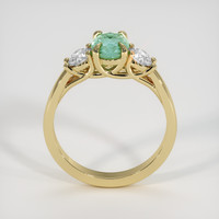 0.66 Ct. Emerald Ring, 18K Yellow Gold 3