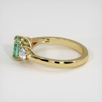 0.66 Ct. Emerald Ring, 18K Yellow Gold 4