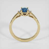 0.61 Ct. Greenish Blue Sapphire Ring, 18K Yellow Gold 3