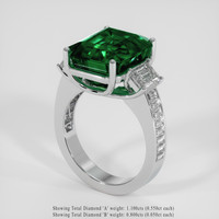 9.21 Ct. Emerald Ring, Platinum 950 2