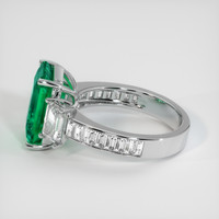 4.21 Ct. Emerald Ring, Platinum 950 4