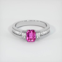 1.72 Ct. Pink Sapphire Ring, Platinum 950 1