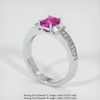 1.72 Ct. Pink Sapphire Ring, Platinum 950 2