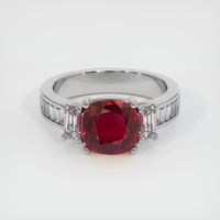 3.36 Ct. Ruby Ring, Platinum 950 1