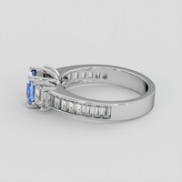 0.79 Ct. Blue Sapphire Ring, Platinum 950 4