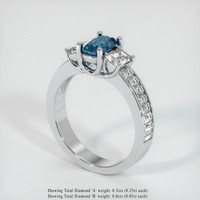 0.78 Ct. Sapphire Ring, Platinum 950 2