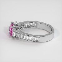 1.30 Ct. Pink Sapphire Ring, 10K White Gold 4