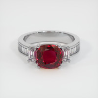 3.36 Ct. Ruby Ring, 10K White Gold 1