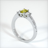 0.54 Ct. Yellow Sapphire Ring, 10K White Gold 2