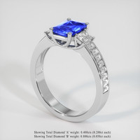 1.56 Ct. Sapphire Ring, 14K White Gold 2